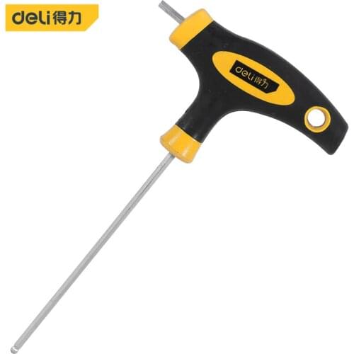 Deli T-Handle Hex Key Wrench Ball End Allen Hex Key Wrench 1 Pcs Spanner Hand Tool Set 3mm For Auto Bike Motorycle Reapair
