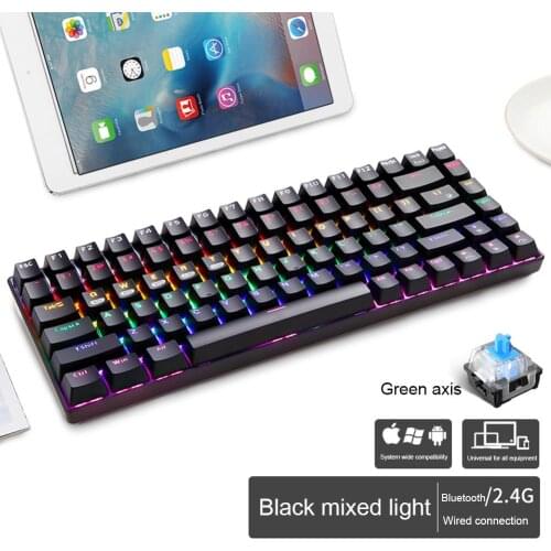 84 Keys Gaming Mechanical Keyboard Wireless Bluetooth RGB Backlit Keyboard For PC Computer Laptop Notebook