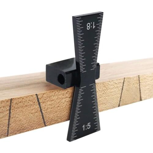 Dovetail Scribing Gauge Marker Woodworking Hardwood Gauge Measuring Tool Wood Aluminium Alloy Graduated Scales