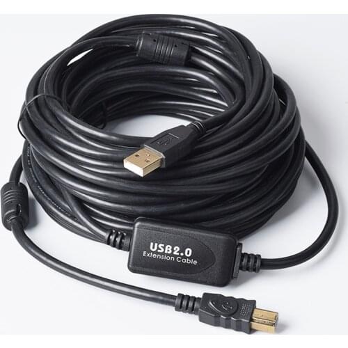 High Quality 10M/15M/20M/25M USB 2.0 Type A Male to Type B Print Printer Cable with Amplifier IC chip