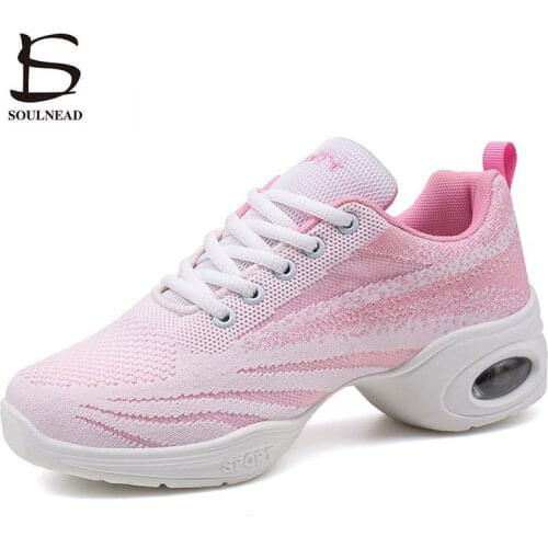 Womens Dance Shoes Soft Outsole Breath Dance Sneakers Woman Practice Shoes Modern Hip Hop Sports Ladies Girls Jazz Dance Shoes