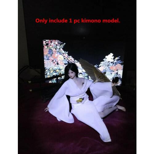 1/6 Scale Female Soldier Accessories Pure White Kimono Model for 12" Doll