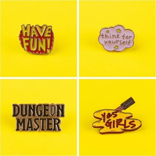 Letter Badge Brooches Fashion And Cute Accessories Pin Badges Clothes Lapel Pin Metal Icons Anime Decoration Accessories Jewelry