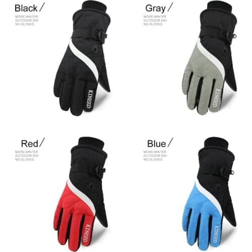 Men Winter Warm Gloves Windproof Waterproof Thermal Ski Gloves Anti-slip Gloves for Outdoor Sport Running Cycling Biking Driving