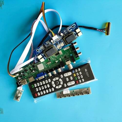 Kit for LTM170E5-L01/LTM170E5-L0T Digital LCD Panel 1280X1024 4 CCFL board AV TV HDMI VGA Controller USB remote DVB-T 30pin 17"