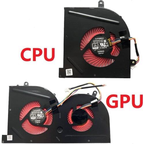 NEW Laptop cpu cooling fan for MSI GS63VR GS63 GS73 GS73VR MS-17B1 Stealth Pro CPU BS5005HS-U2F1 GPU BS5005HS-U2L1 COOLER
