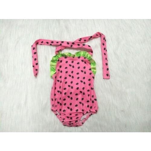 Wholesale/retail baby girls jumpsuits high quality casual watermelon strap kids boutique Romper fashion childrens clothing gxj