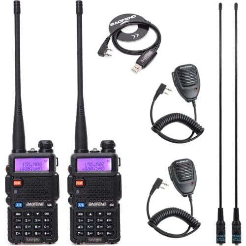 1pcs/2pcs Walkie Talkie Baofeng uv-5r Radio Station 5W Portable Baofeng uv 5r from Russia Ukraine Spain warehouse radio amateur