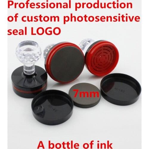 Professional custom photosensitive square stamp Scrapbooking self inked rubber stamp children rectangle and square toy 7mm pad