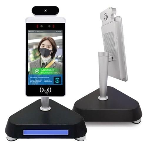 L-Vision LV1982D 8 Inch Attendance Access Control System IR Thermal Image Scanning Camera Device Facial Recognition Kiosk