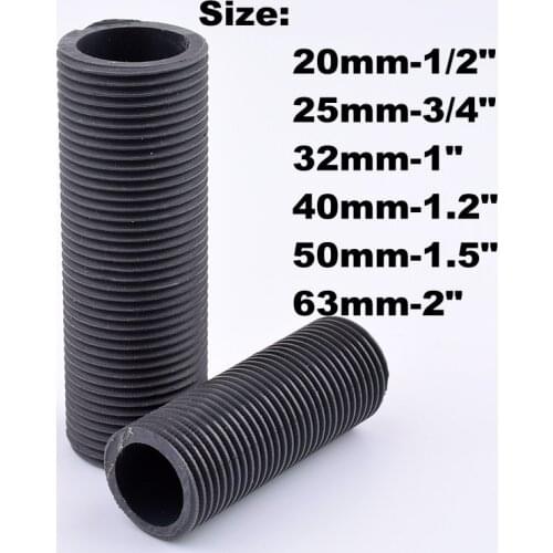 1-5pcs 1/2" - 2" Fish tank extended joint 20mm - 63mm connector Lengthened aquarium drainage PVC 50mm length male thread pipe