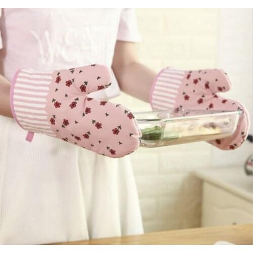 1PCS Microwave Oven Special Insulation Gloves Thickened High Temperature Oven Anti-hot Kitchen Baking Heat-resistant Gloves