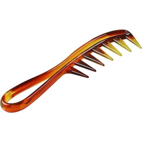 1PCS Detangler Curly Hair Salon Hairdressing Comb Wide Tooth Shark Plastic Comb Massage For Hair Styling Tool for Curl Hair