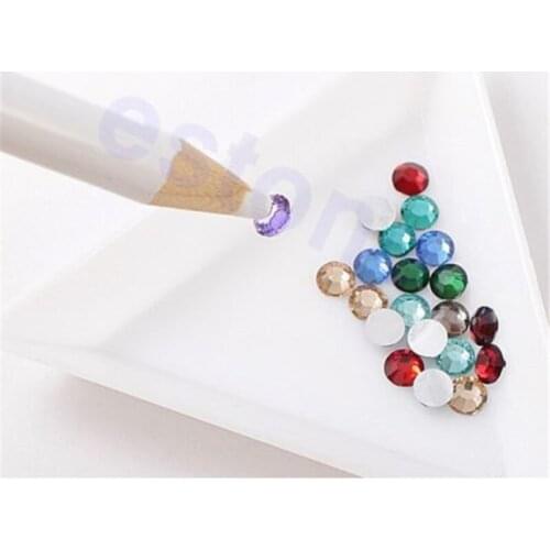10pcs/lot Professional Wax Dotting Pen Nail Art Rhinestones Gems Picking Crystal Tools Pencil Pen Easily Pick Up Pen Manicure