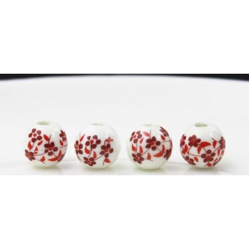 2020 fashion Wholesale 20 Pcs/Lot Mix Color Ceramics Charm Beads For Bracelet Jewelry DIY ceramics 10x10mm TRSB1000