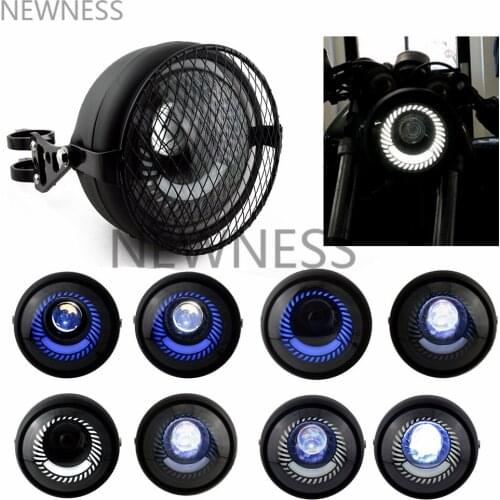 6.5" Round Motorcycle LED Headlamp 6.5 Inch Retro Headlight Universal Scooter Front Light Motor Lamp Front Headlamp Bracktes