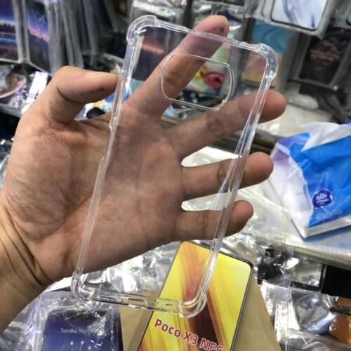 Shock Absorption Case For Poco X3 NFC Funda Coque Cover on Pocophone X3 NFC Poco phone Reinforced Corners Cushion Clear Bumper