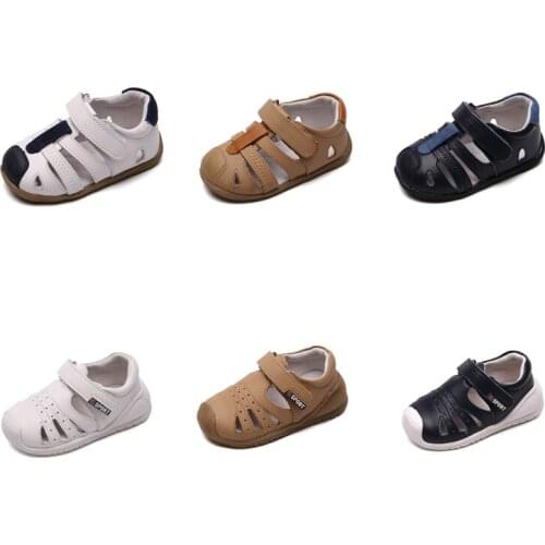 Genuine Leather Baby shoes high quality little kids sandals Non-slip sole Baby girls garden shoes Boys sandals