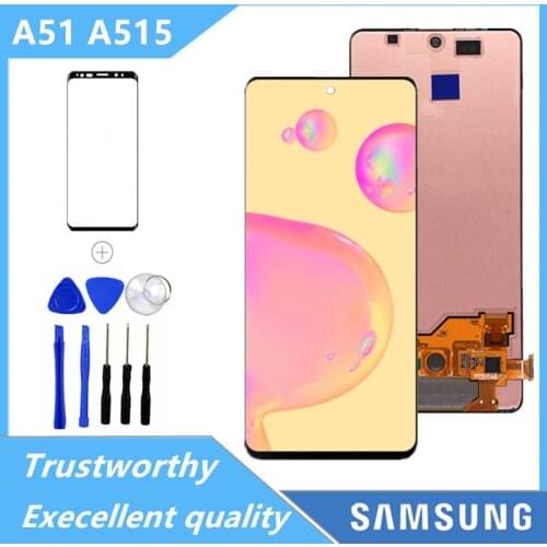 Original Super AMOLED LCD For Samsung Galaxy A51 A515 LCD A515F A515F/DS A515FD A515FN/DS LCD Display Touch Screen Digitizer