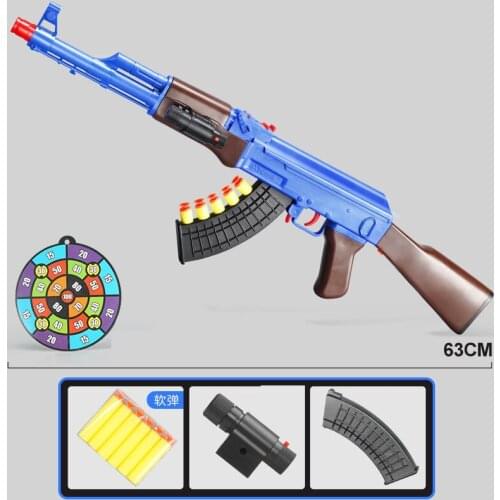 M416 AK47 Soft Bullet Toy Manual Air Gun Airsoft Pneumatic Military Weapons Model Gun Toy For CS Shooting Game Boys Gifts