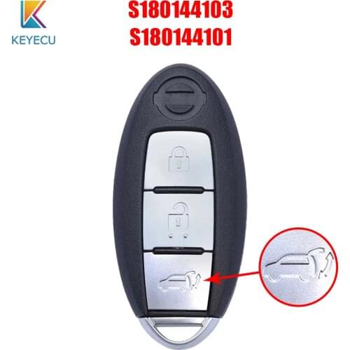KEYECU S180144103 S180144101 for Nissan X-Trail Xtrail Rogue 2014 2015 2016 2017 3 Buttons Smart Car Key FSK 315MHz 4A CHIP
