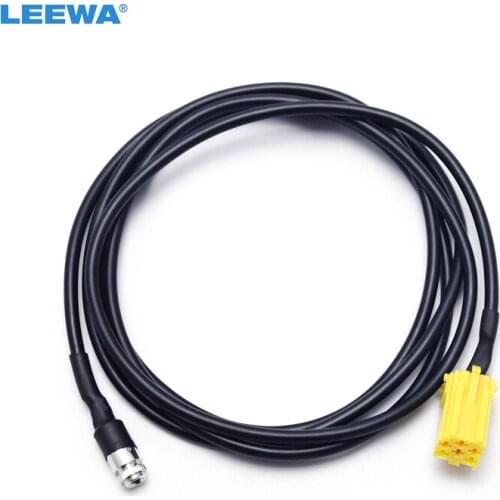 LEEWA Car MINI ISO 6Pin to 3.5MM Jack Audio Device External Aux Cable Adapter For Fiat Grande Punto Alfa 159 #CA2812
