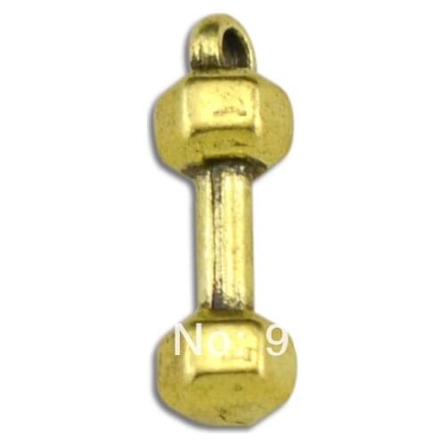 Fashion antique bronze plated Vintage Dumbbell Sports Charms