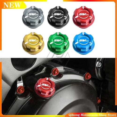 Motorcycle CNC Engine Oil Cap Bolt Screw filler cover Accessories case For Suzuki SV650 SV650A 2016 2017 2018 2019 2020 2021