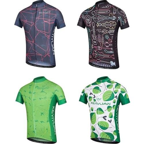 KEYIYUAN Cycling clothes Mens summer sun jacket Breathable short-sleeved mountain bike bicycle