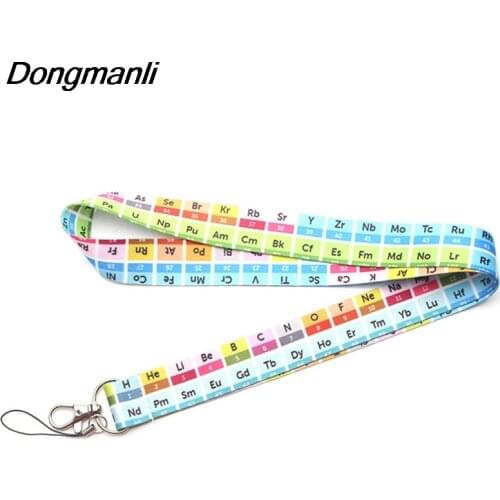 P3801 Dongmanli The Periodic Table Lanyard Badge ID Lanyards/ Mobile Phone Rope/ Key Lanyard Neck Straps Necklace