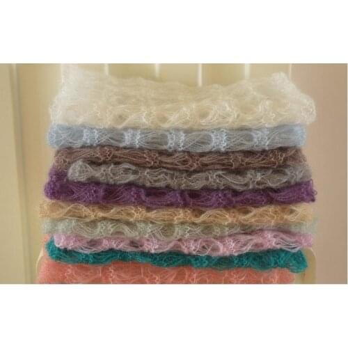 Crochet mohair wrap Newborn wraps photography props Handmade knitted swaddle cocoon photo props Stretchy blanket