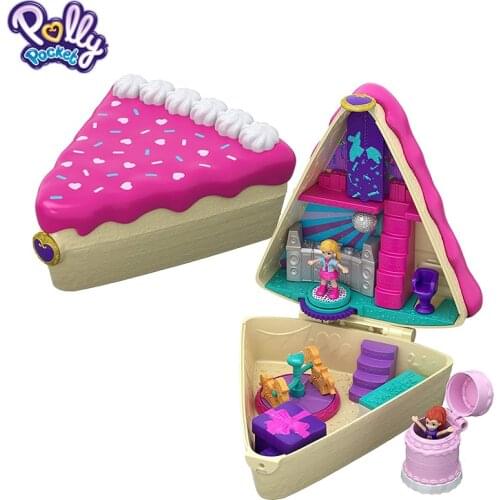 Authentic mini Polly pocket birthday cake carnival scene Polly pocket overseas girl toy