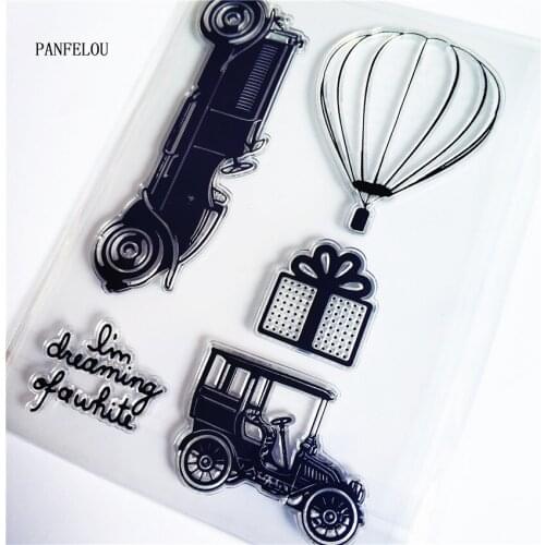 PANFELOU The traffic tools Transparent Silicone Rubber Clear Stamps cartoon for Scrapbooking/DIY Easter wedding album