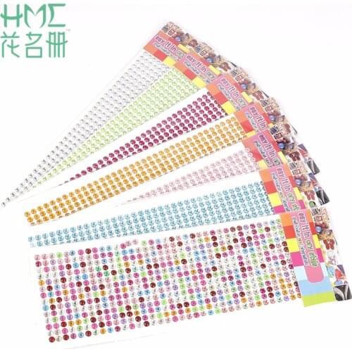 Multicolor 6mm Self Adhesive Acrylic Rhinestone for Phone PC Clothing Decal Accessories Art Diamond Scrapbooking Stickers