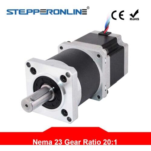 20:1 High Precision Nema 23 Planetary Gearbox Reducer Nema23 Gear Stepper Motor 2.8A 4-lead L=56mm