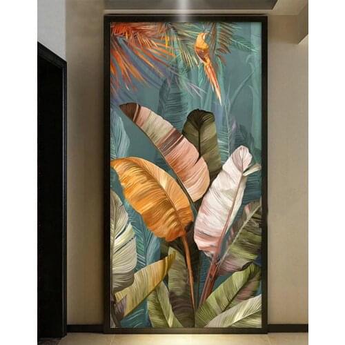 Banana Leaf diamond painting full drill square round diamond embroidery plant still life big size puzzle home decoration A392