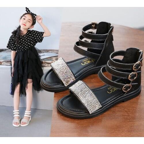 Hot sell summer fashion Roman boots High-top girls sandals kids gladiator sandals toddler child sandals girls high quality shoes