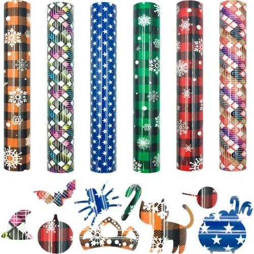 Snow Lattice Heat transfer glitter vinyl Diy Color Line Clothing Film on T-shirt HTV Print high elastic decor film easy to cut