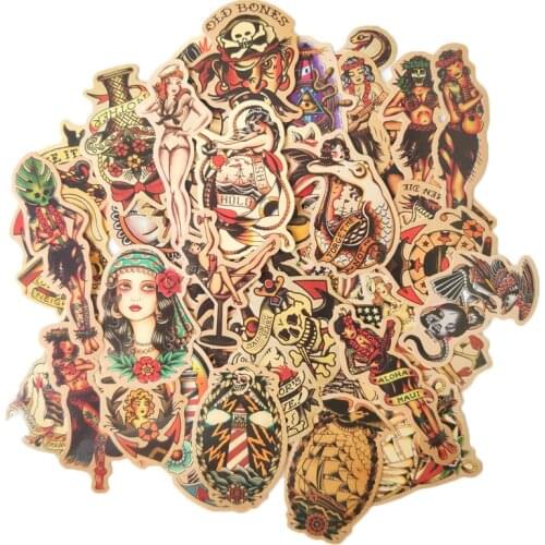 10/50pcs Retro girl Girl Stickers Beautiful Women Pegatinas Travel Retro Graffiti Waterproof Funny Stickers Bomb For Luggage