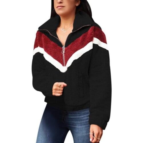 Warm Coat For Women Sweatshirt Outerwear Zippe Plush Ladies Casual Winter Coat Soft Loose Jacket Female