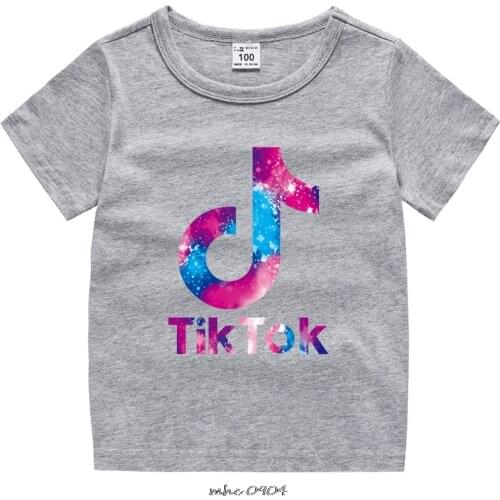 Tik Tok New 3D Printed T-shirt Short Sleeve Kids Boys Girls Casual Tops Tees Toddler Childrens Clothing 2T-15T