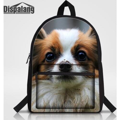 Dispalang Women Men Laptop Backpack Cute Pet Dog High Quality School Bag For Teenagers Girls Top-handle Backpack Mochila Escolar