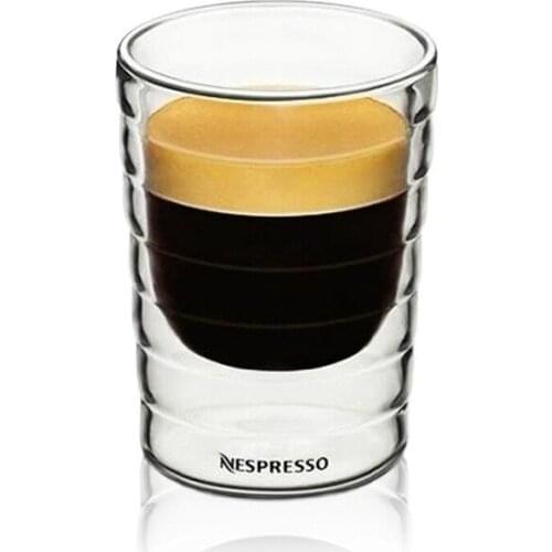 1Pcs Espresso Cups Cafe Latte Cups Cappuccino Cups Tea cups 85/150/350ml Lead-Free Double Walled Espresso Glasses Transparent