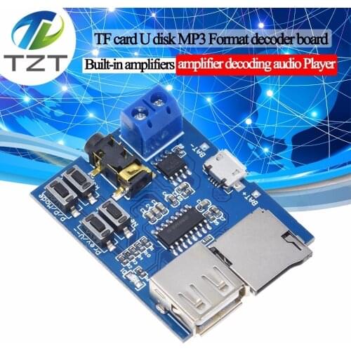 1pcs TF card U disk MP3 Format decoder board module amplifier decoding audio Player