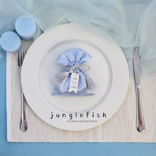 10pcs/lot Macaron gift bag light blue candy bag Festival Happy al-Fitr Eid Event Party Supplies Favor Bag friee shipping