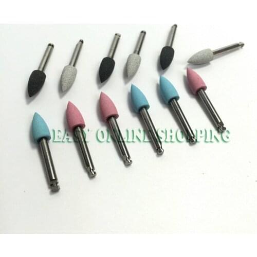12 Pcs/Set High Quality And New Assorted Dental Lab Silicone Polisher 2.35mm Diamond Burs