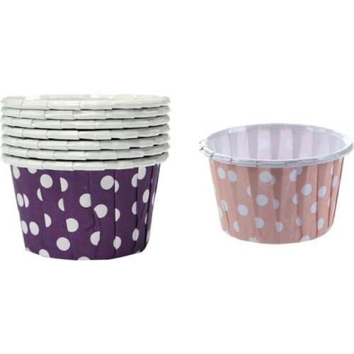 200X Cupcake Wrapper Paper Cake Case Baking Cups Liner Muffin, Purple & Pink