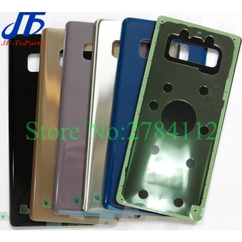 30Pcs 6.3" Back Glass Replacement For Samsung Galaxy Note8 Note 8 N950 Battery Cover Rear Door Housing Case 6 Colour + Sticker