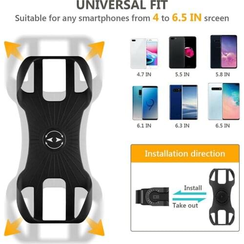 360 Degree Rotating Motorcycle Bicycle Handlebar Mount Bike Phone Holder Universal Cell Phone Bicycle Holder Bracket Stands