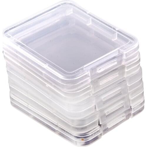5 Series Memory Card Case Box Protective Case for SD SDHC MMC XD CF Card White transparent